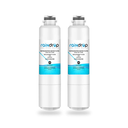 Raindrop RDF-2920B water filter multipack, designed for Samsung DA29-00020B refrigerator replacement.