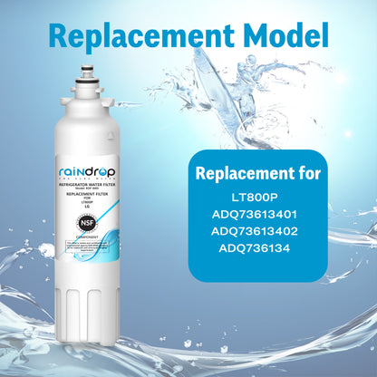 Raindrop Refrigerator Water Filter RDF-800R Compatible for LG LT800P