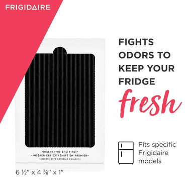 Frigidaire PureAir Ultra PAULTRA refrigerator air filter with text “Fights odors to keep your fridge fresh” and activated carbon design
