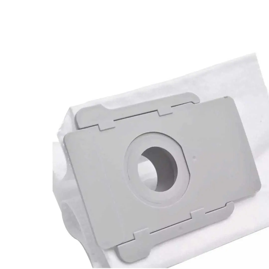 Three iRobot Roomba E, I & J Series sweeper dust bags for automatic dirt disposal, with high-efficiency filters and brushes
