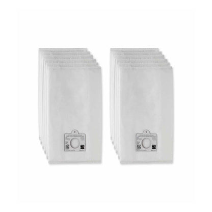 Kenmore 53291 Q/C HEPA Vacuum Bags being installed in a Kenmore canister vacuum, with the filter fitting clearly shown.