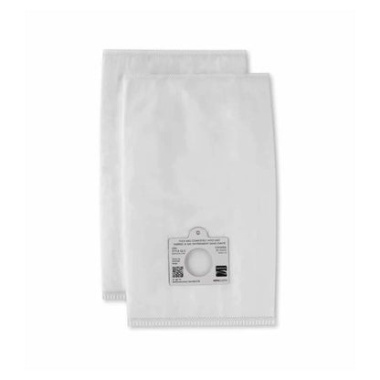 Close-up view of Kenmore Canister Vacuum Bags, showing the high-efficiency filtration and the sealed opening for easy attachment.