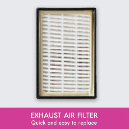Kenmore EF-1 rectangular exhaust air HEPA filter with fine white pleated media and black frame, quick-replace design.