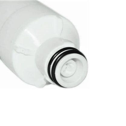 Kenmore Elite 9980 Refrigerator Water Filter placed on a countertop with Kenmore Authorized Water Filter seal in the background.