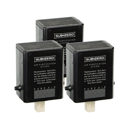 Close-up of Sub-Zero 7007067 air purification cartridge, highlighting design and model number for easy identification.